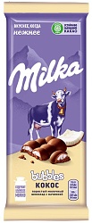 Шоколад Milka Bubbles c кокосовой начинкой 92г