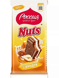  Шоколад Nuts с солёной карамельной начинкой с фундуком 200г