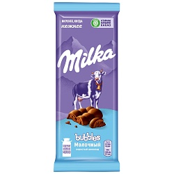 Шоколад Milka Bubbles молочный пористый 76г